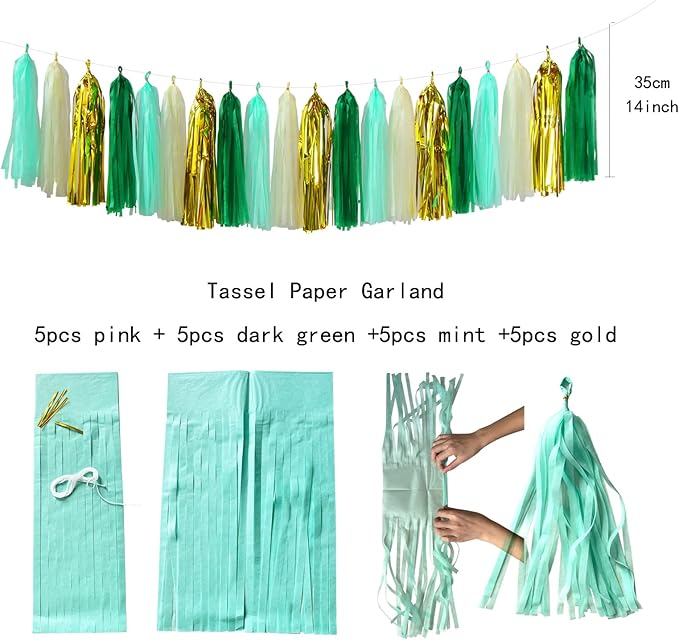 Sage-Green Beige-Gold Baby Bridal-Shower Decorations - Image 5