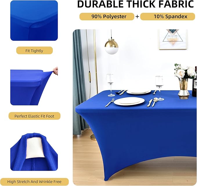 2-Pack 4ft Spandex Table Covers - Image 2