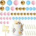 MIAHART Ball Cake Toppers Boho Grass Cake Topper Ball Cake Insert Decoration by MIAHART