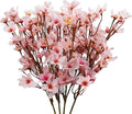 Uieke 4Pcs Artificial Cherry Blossom Flower, Silk Peach Flowers Fake Plants by Uieke
