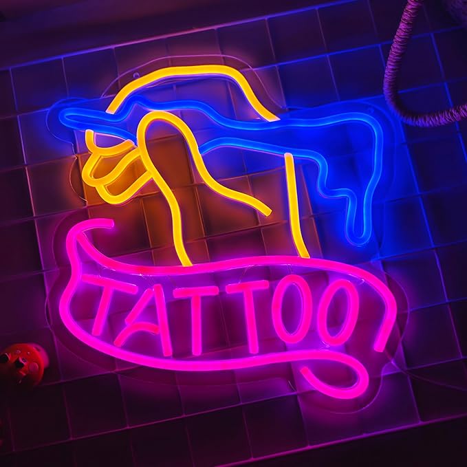 TATTOO Neon Sign Led Wall Window Decor Man Cave Neon Light Up Signs Wall Art - Image 2