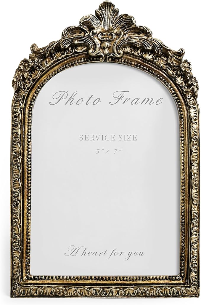 Cuspin Arched 5x7 Picture Frame Vintage Gold Frames, Bronze 5 by 7 Arched by Cuspin