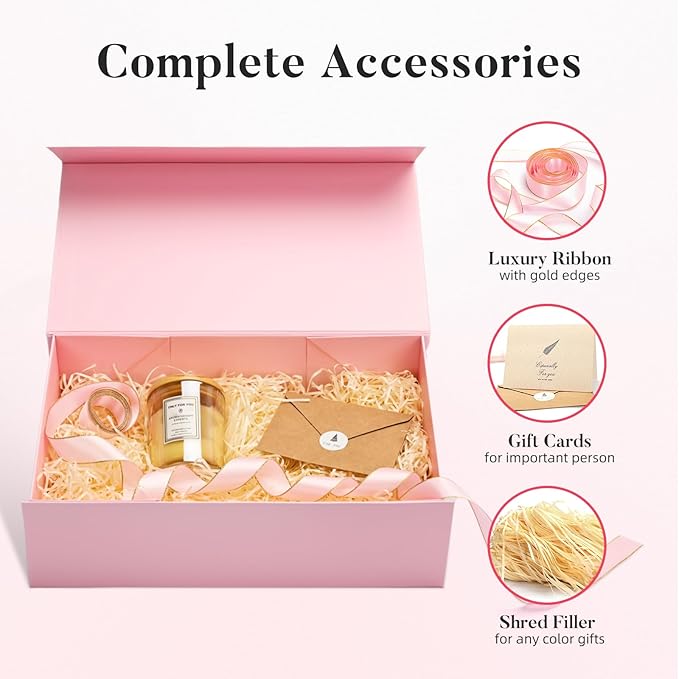 LIFELUM Pink Gift Box 13.85'' x 8.35'' x 4.45'' Gift - Image 5