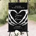 Halloween Wedding Welcome Sign, Gothic Welcome Sign Black Wedding Sign by Mapileng%E2%84%A2