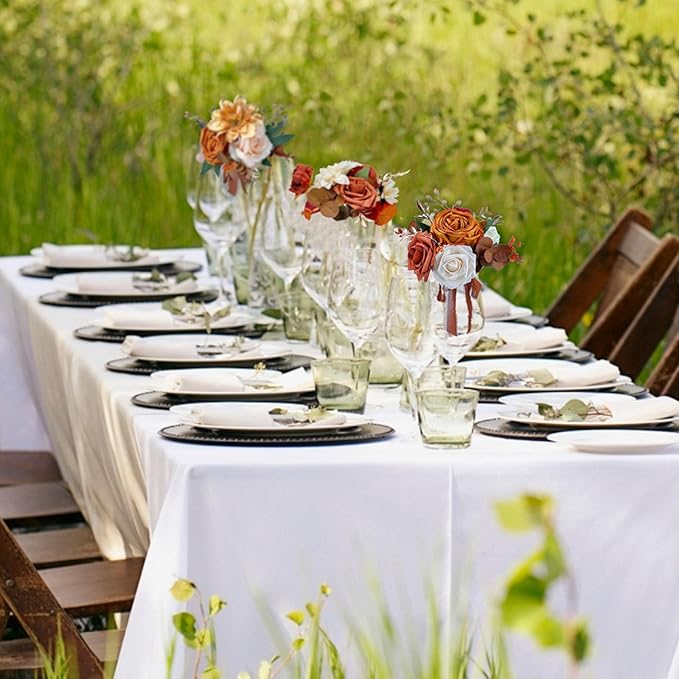 CherishedMoments Set of 6 Assorted Flower Centerpieces Mini Floral Wedding - Image 4