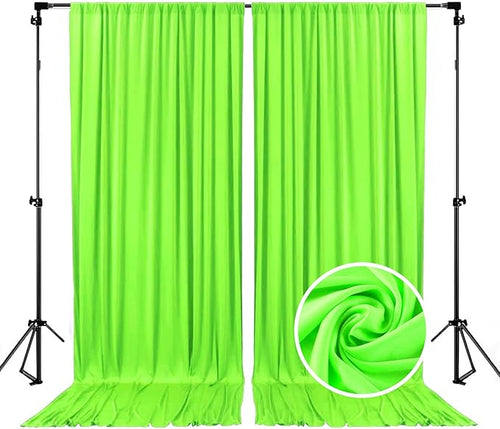 10 x 7 Feet Light Green A Backdrop Curtain by ZEBMOON