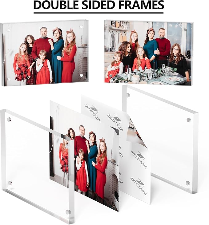 3.5x5 Acrylic Picture Frame 5 Pack, Desktop Display Decor Gift - Image 2