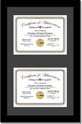 Creative Picture Frames 14X24Bk-B Black Vertical Double Diploma Frame by CreativePictureFrames