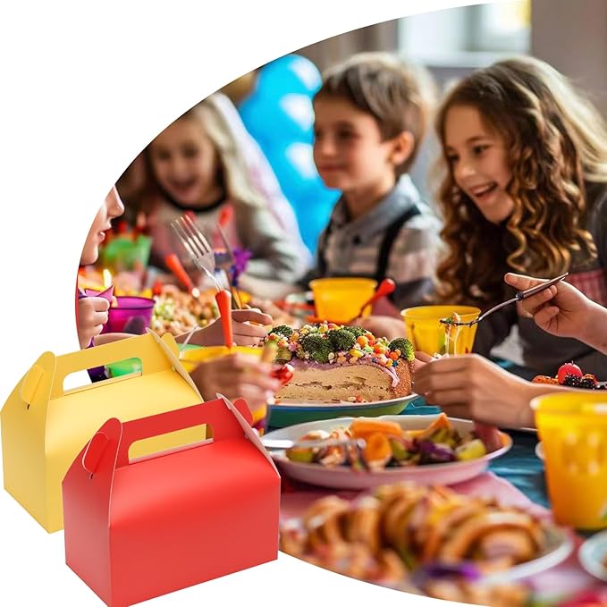 UnicoPak 30 Pack Red Gable Treat Boxes Party Favor Goodie Bag Boxes - Image 7