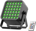 Rechargeable Par Can Lights, 72W RGB 5200mAh Uplights Battery Powered Stage by Zemoj