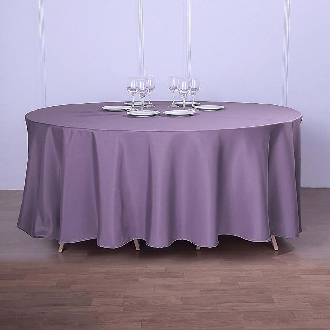 Efavormart Round Tablecloth, 120 Inch Stain & Wrinkle Resistant Washable Table by efavormart