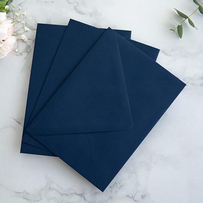 PONATIA 50PCS A7 Euro Flap Envelopes, 5.25 x 7.25'' Liner Envelope - Image 3