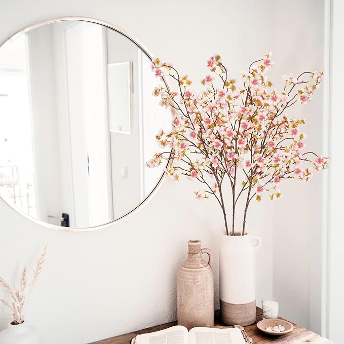 Uieke Silk Cherry Blossom Branches, 40.5in Artificial Cherry Blossom Flowers - Image 4