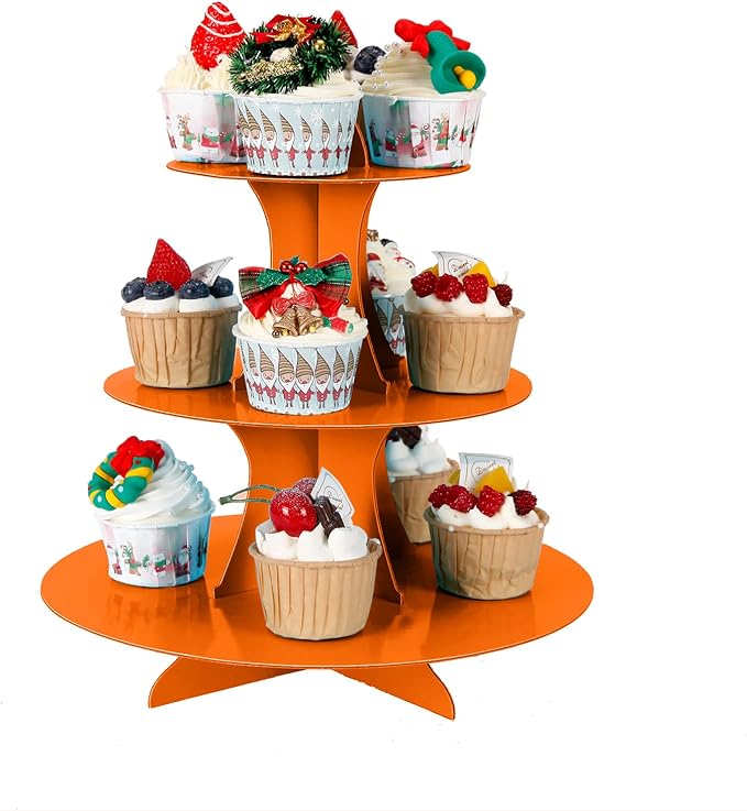 2Pcs 3-Tier Cupcake Stand, Cake Stand holder, Tiered DIY Cupcake Stand Tower - Image 3