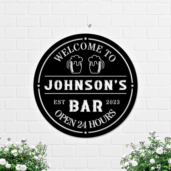 Personalized Bar LED Metal Art Sign Bar Metal Sign Custom Bar Sign Beer Bar - Image 3
