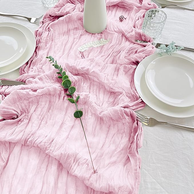 6 Pack Cheesecloth Table Runner 10Ft Christmas Gauze Boho Table Runners - Image 4