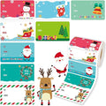 500 PCS Tags - Santa Claus Stickers, Self-Adhesive Cartoon Christmas Tags by CAKKVDE