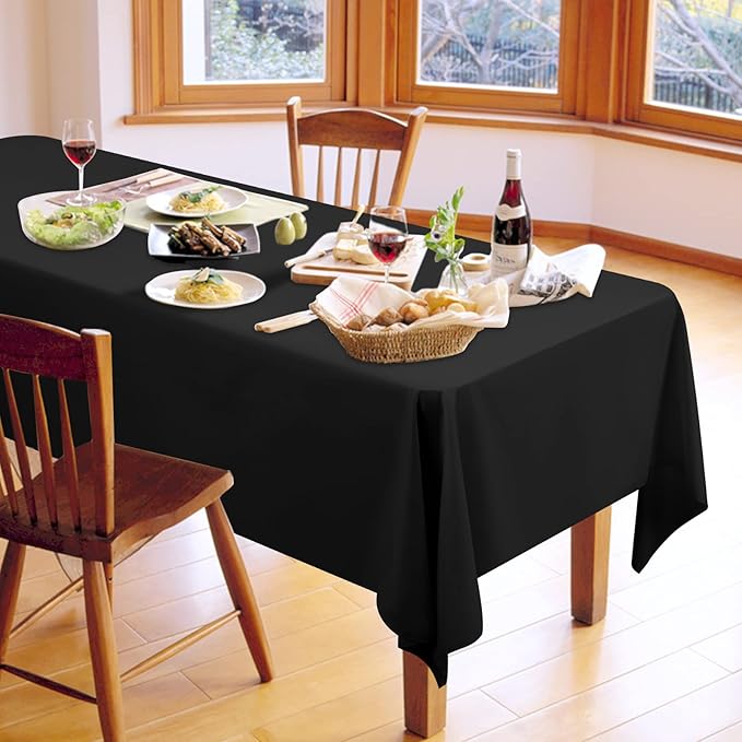 4 Pack Black Tablecloths for 6ft Rectangle Tables 60 x 102 Inch - Image 6