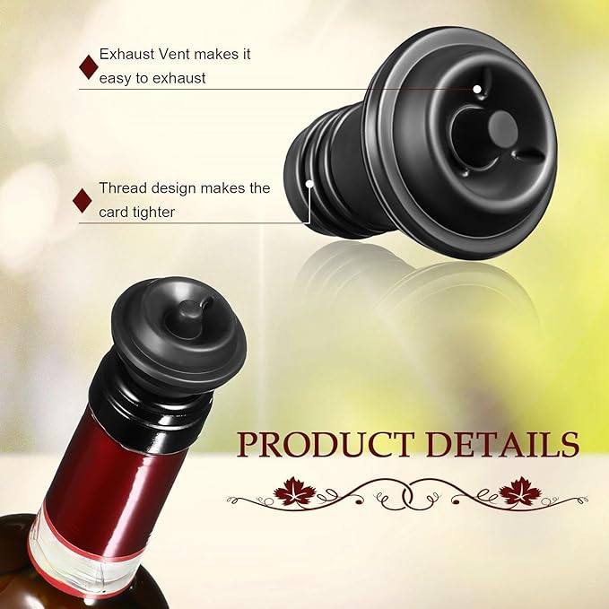 18 Pieces Wine Saver Pump with Vacuum Reusable Preserver Practical Wine Keeper - Image 3