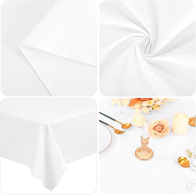 fani 12 Pack Square Tablecloth 52 x 52 Inch, Washable Polyester Table Cloth - Image 8