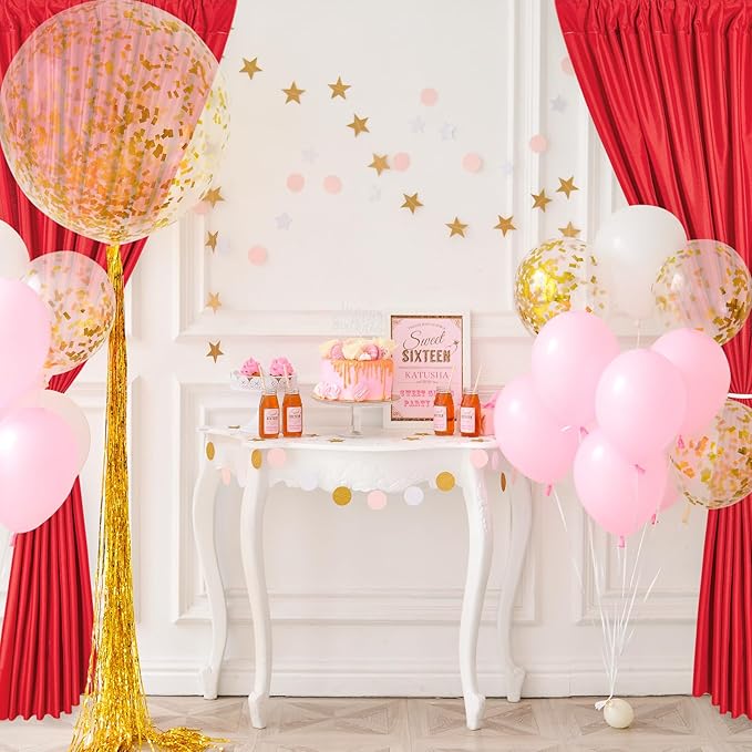 DWCN 10x10 FT Red Backdrop Curtains - Image 6