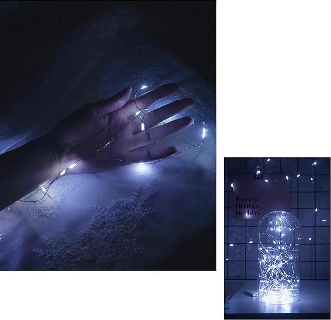 15 Pack Fairy Lights Battery Operated, 10ft 30 LED Mason Jar Lights Silver Wire - Image 5
