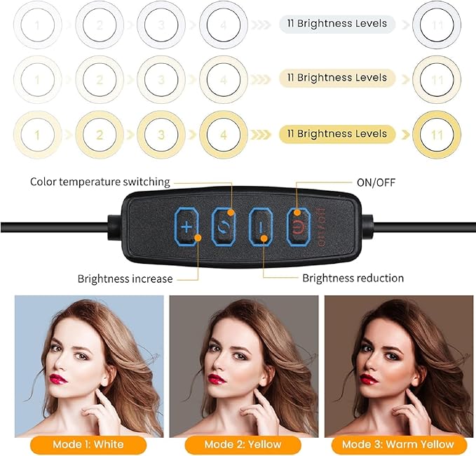 Video Conference Lighting Kit, Ring Light Clip on Laptop Monitor - Image 4