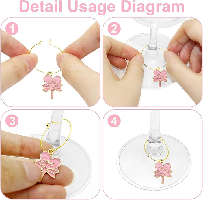 30PCS Wine Glass Charms Identification Markers - Image 4