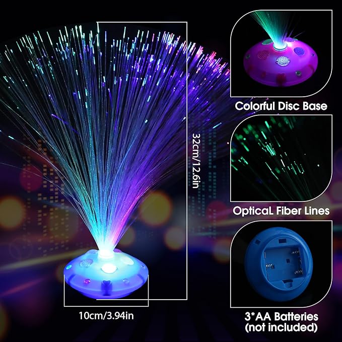 Retisee 24 Pcs Halloween Fiber Optic Lamp Multicolored Centerpiece Optic Lights - Image 2