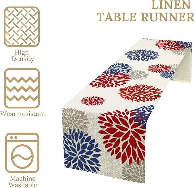 4th of July Table Runner, 13x120inch - Image 4