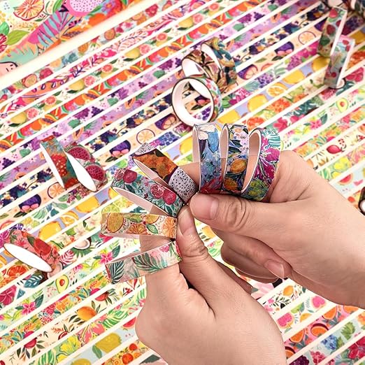 48 Rolls Fruit Theme Washi Tape Set, Writable Decorative Tapes - Image 5
