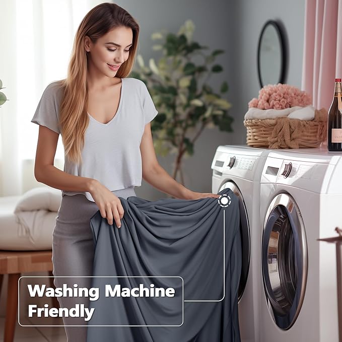 Wish Care 2 Pack Gray Spandex Table Clothes - Image 8