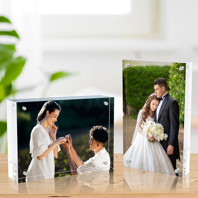 5x7 Inches Acrylic Picture Frames 5 Pack, Double Sided Magnetic Photo Frames - Image 5