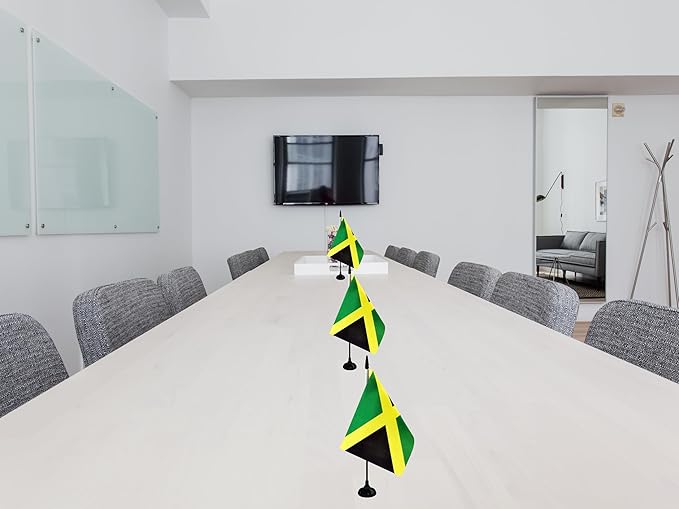 Jamaica Desk Flag, 12 Pack Jamaican Table Office Flags - Image 5