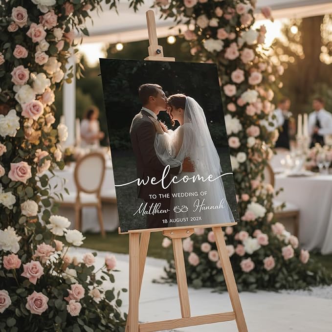 Personalized Wedding Photo Acrylic Welcome Sign – Custom Picture Board - Image 5