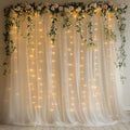 Ivory Tulle Backdrop Curtain by Unknown