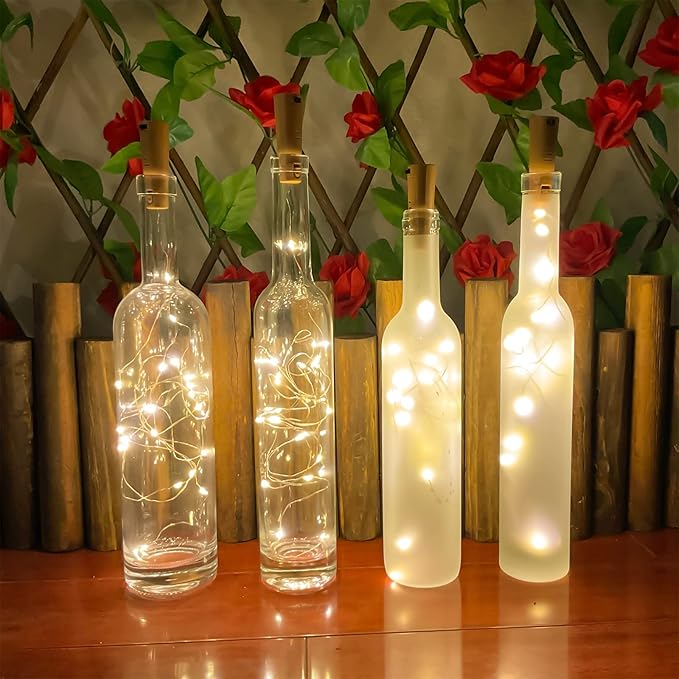 Dual Battery Pack LED Bottle Lights, 6.6ft 20led Double The Lighting Time - Image 3