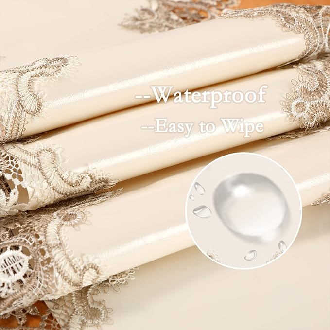 Vintage Lace Dining Table Runner, 120 Inches Floral Coffee Table Runners - Image 4
