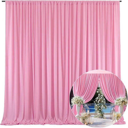 10 x 10 Feet New Pink A Backdrop Curtain by ZEBMOON