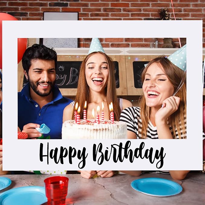 32 x 24 Inch Large Photo Booth Props Picture Frame Happy Birthday Party Frame by Beeveer