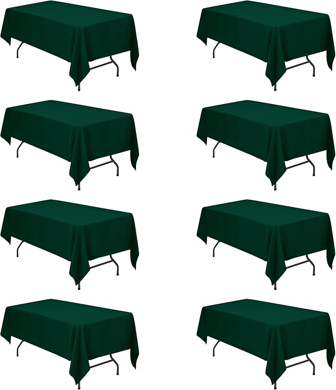 BRILLMAX 8 Pack Hunter Green Tablecloths by BRILLMAX