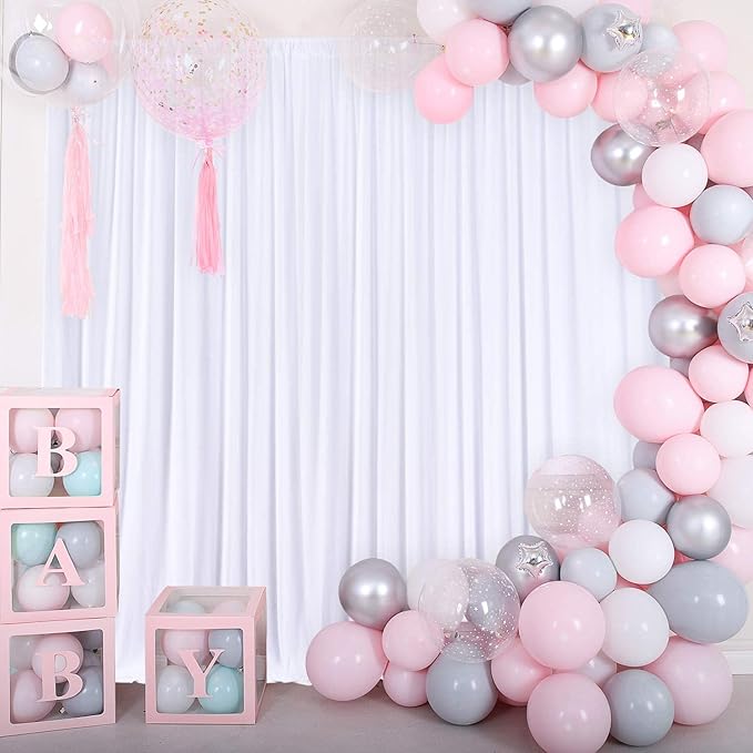 AK TRADING CO. 10 feet x 10 feet Polyester Backdrop Drapes Curtains Panels - Image 4