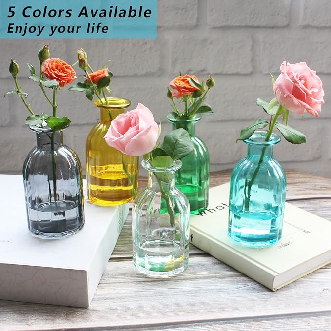 3 Sets Clear Glass Vase for Flowers Small Bud Vase for Decor, Bud Vases in Bulk - Image 4