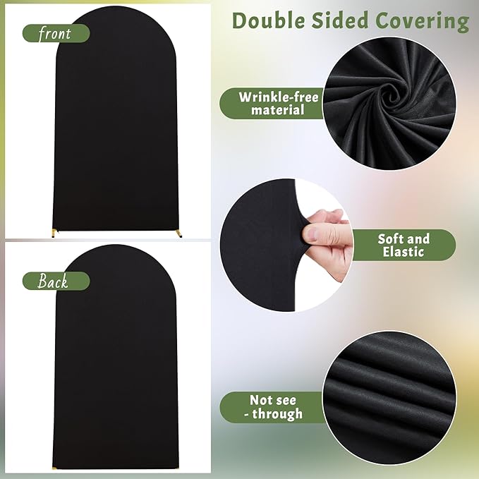 7.2FT Black Arch Backdrop Cover - Image 4