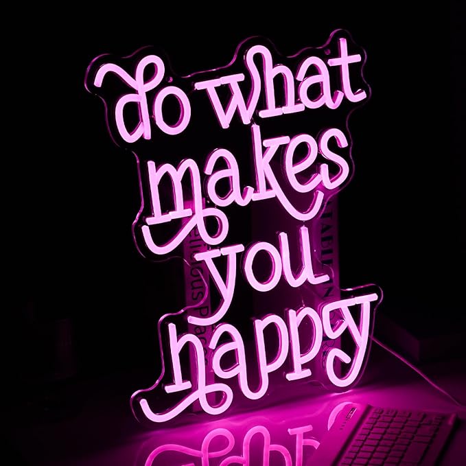 Do What Makes You Happy Neon Sign USB powered Pink Letters Led Neon Light - Image 5