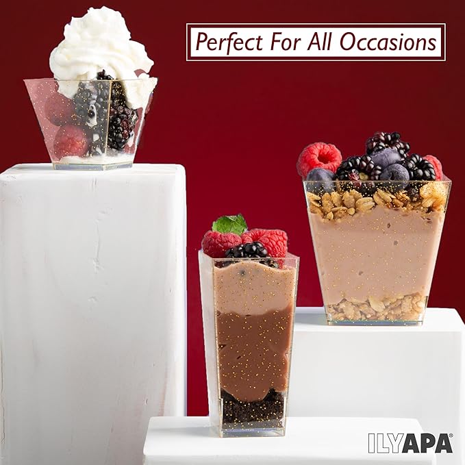 Ilyapa 3oz Plastic Dessert Cups - Image 3