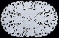 Creative Linens 4PCS Embroidered Floral Placemats 11x17 Oval White by Creative+Linens
