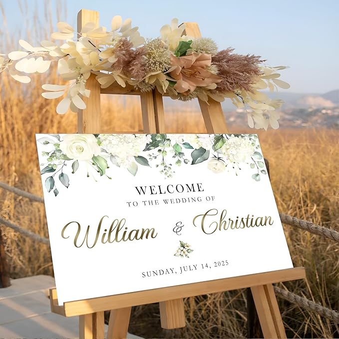 Welcome To Our Wedding Sign, Custom Wedding Welcome Sign, Easel Stand - Image 2
