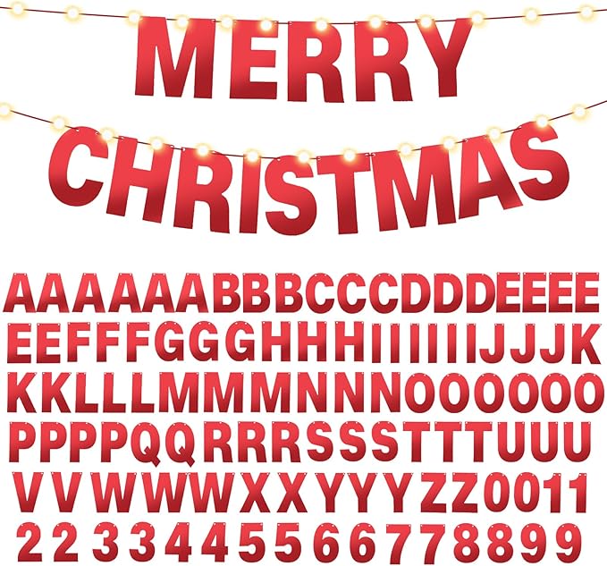 TaoBary 112 Pcs DIY Letter Kit Glitter Customizable Banner Letters Include 107 - Image 9
