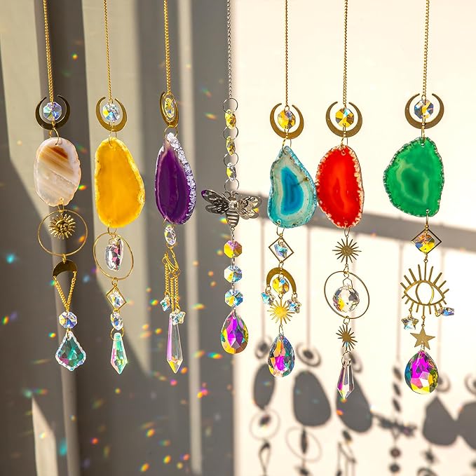 7 PCS Crystal Suncatcher, Hanging Suncatchers by BlumWay